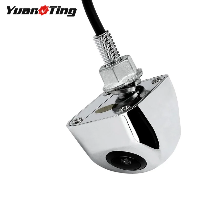 

YuanTing Pickup Car Rear View Chrome Metal body 170 Degree Mini Reverse Backup Camera Waterproof Night Vison For Monitor Stereo