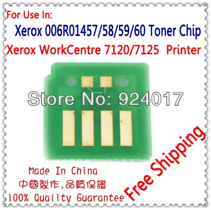 

Toner Chip For Xerox 7225 7220 Printer,For Xerox Toner 6R01457/58/59/60,Toner Refill Chip For Xerox WorkCentre 7225 7220 Printer
