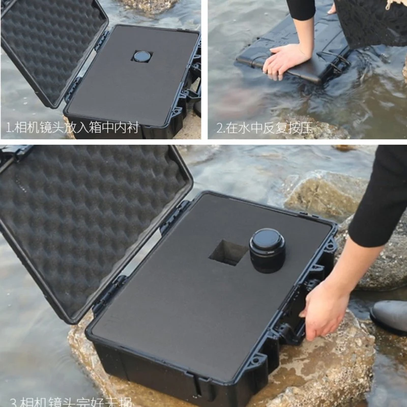 Ящик для инструментов, защитная коробка для оборудования, переносная пластиковая воздушная камера, водонепроницаемый влагостойкий чехол