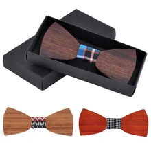 Для мужчин s Жесткий деревянный лук галстук Классический галстуки-бабочки творческий ручной бабочка Свадебная вечеринка деревянный галстук-бабочка для мужчин Для женщин