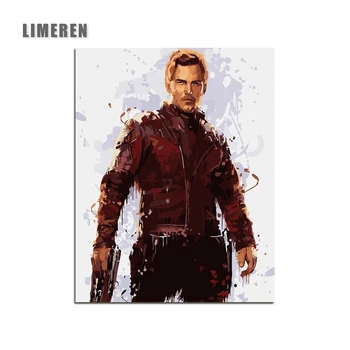 

Unframed Picture On Wall Acrylic Coloring By Numbers DIY Oil Painting By Numbers Unique Gift Home Decor The Avengers Star Lord