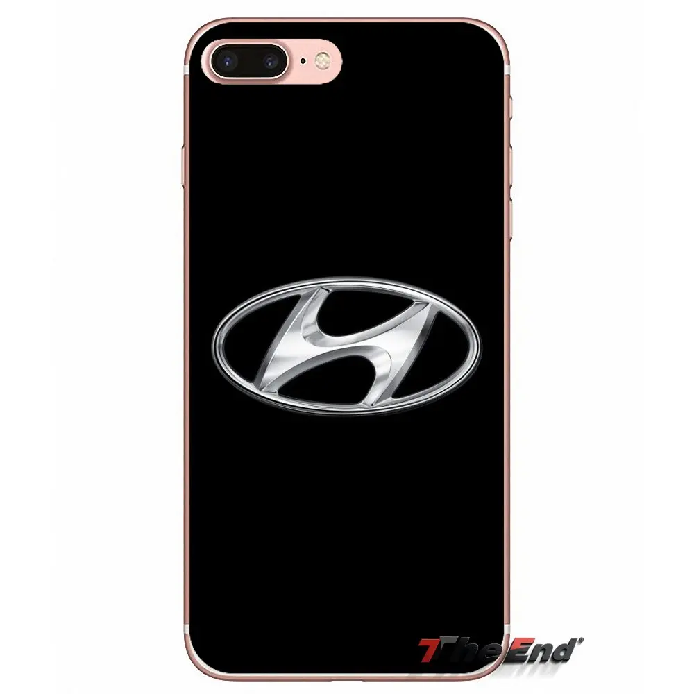 

For iPhone X 4 4S 5 5S 5C SE 6 6S 7 8 Plus Samsung Galaxy J1 J3 J5 J7 A3 A5 2016 2017 Transparent Soft Bag Case car Hyundai logo