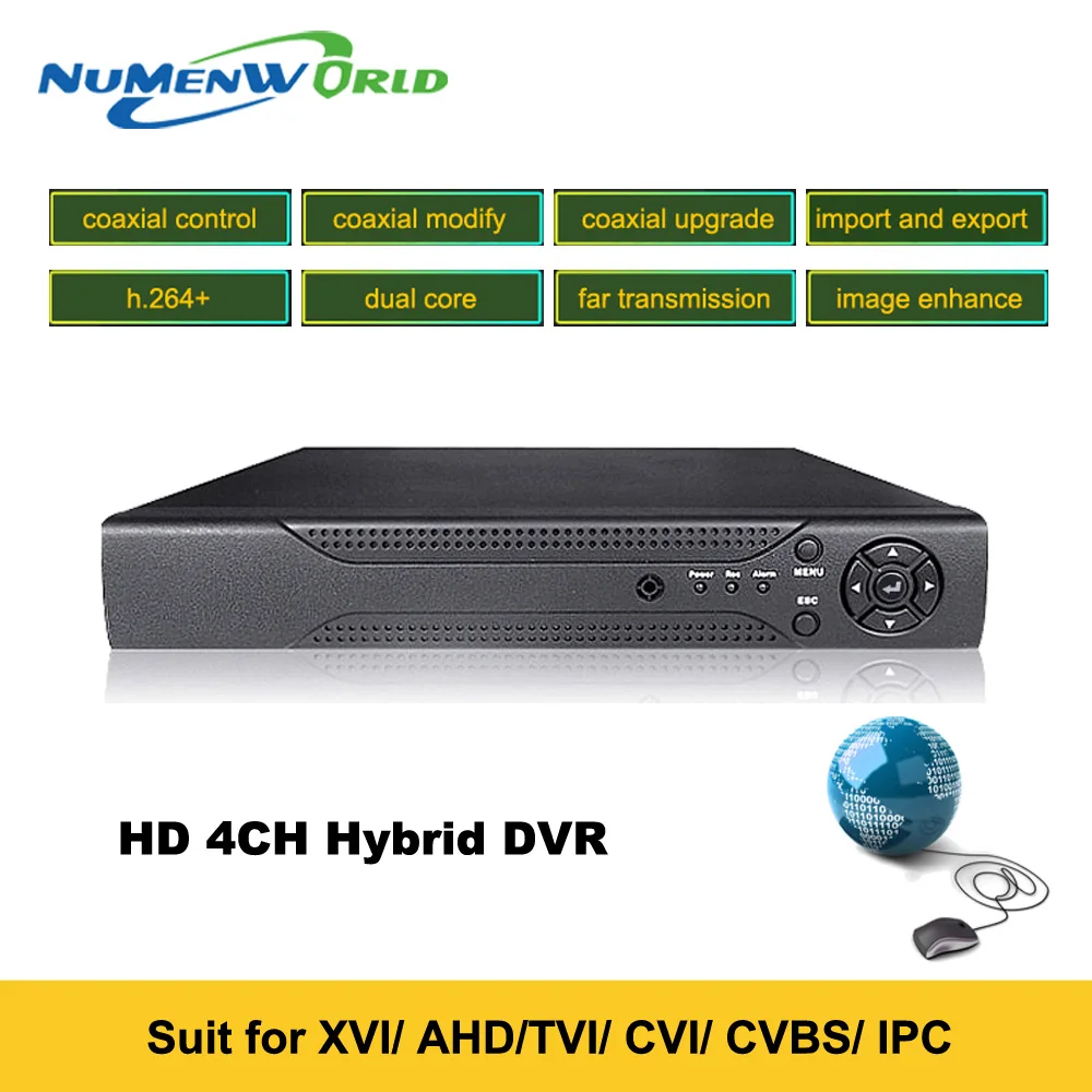 Хорошая 4CH 5MP DVR 4-канальный записывающее устройство HVR 6 в 1, система наблюдения, XVI/AHD TVI CVI/CVBS/NVR Hybrid DVR CCTV сетевого устройства хранения данных