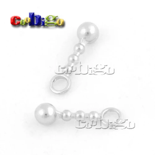 5000pcs Pack 19*5mm Metal Ball Chain Zipper Pull Tap Zinc Alloy Silver