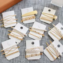 3 шт./компл. жемчужные металлическая Заколки для волос Hairband Для женщин шпильки для волос модная одежда для девочек заколки для волос аксессуары Прямая