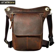 Качественная кожаная Мужская Дизайнерская повседневная классическая сумка-мессенджер на лямках многофункциональная модная дорожная поясная сумка 211-1