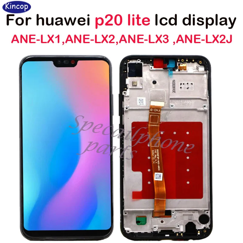 ЖК-дисплей качества AAA для HUAWEI P20 Lite с рамкой и сенсорной панелью экран Hhuawei p20 Φ Nova
