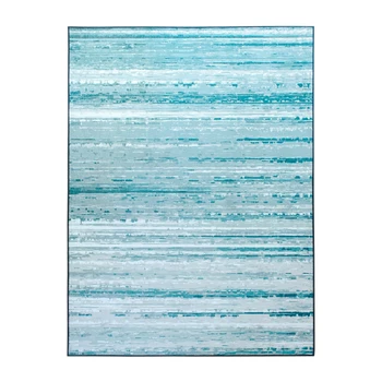 

European Light Extravagance Pure Thin Ins Style Stripe Printing Rectangle Carpet Washable Non-slip Rug for Living room/Bedroom