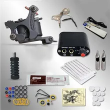 Pro полный комплект машина татуировки комплект 1 шт. катушки татуировки Machine Gun Питание иглы Захваты Советы педаль для татуировки тела книги по искусству