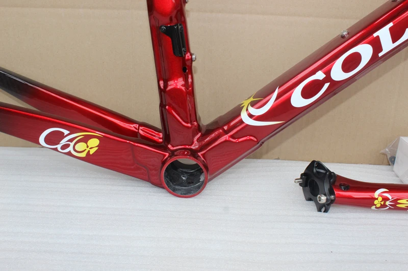 C611 красная черная карбоновая рама Colnago C60 для дорожного велосипеда блестящая