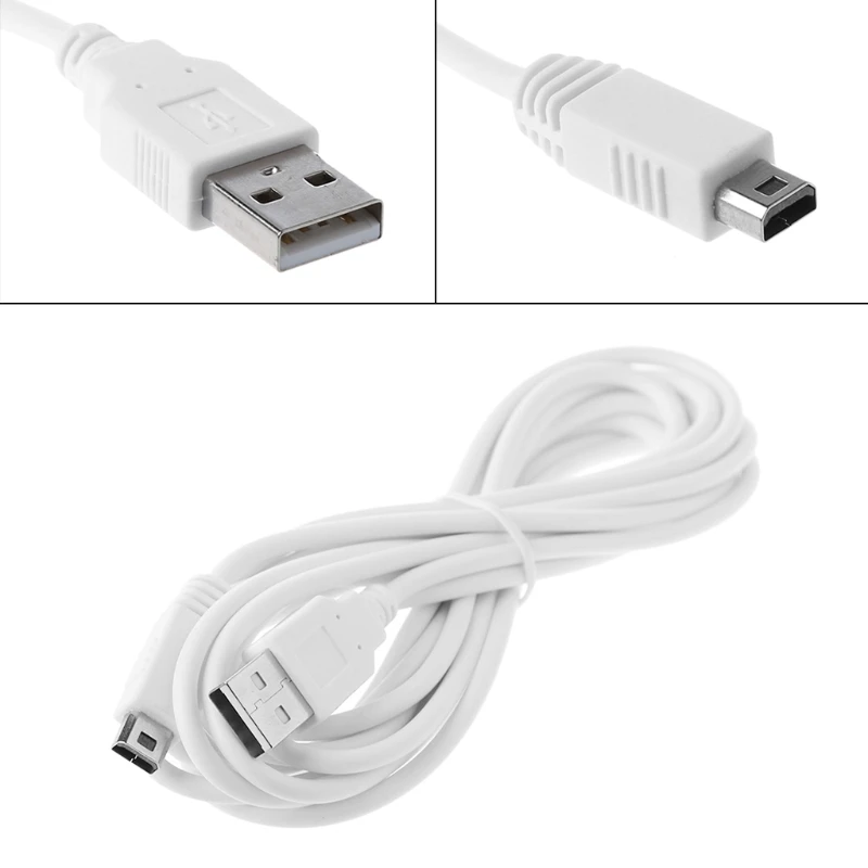 OOTDTY 3m White USB Data Charging Adapter Cable For Nintendo Wii U