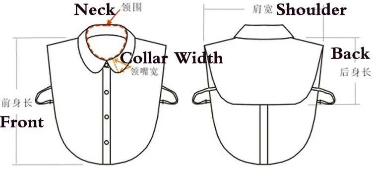 2018 new fashion Blouse Top Women Clothes shirt sweater necktie collar White Fake collar Removable Detachable peter pan collier womens blouses