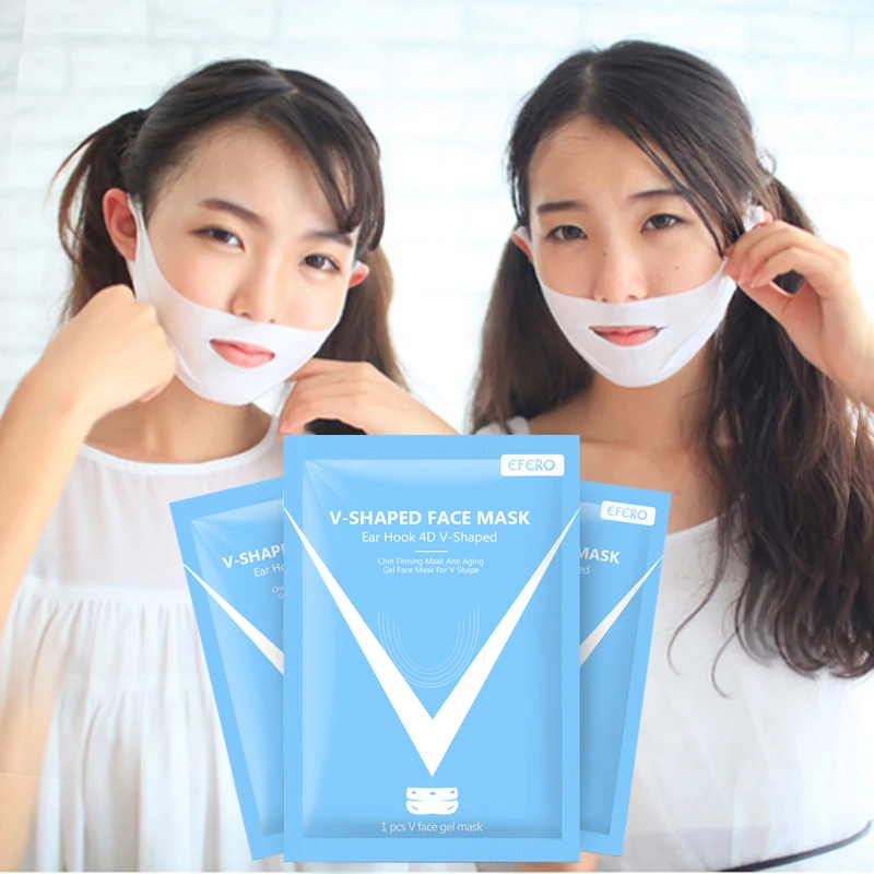 EFERO 1 шт. маска-лифтинг для лица двойной V образный подбородок для похудения лифтинг, укрепление пилинг маска стрейч маски для ухода за кожей TSLM1