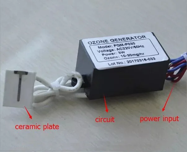 Бытовые CE Сертификация 220 В 3 Вт генератора озона стерилизовать Воздухоочистители озонатор FQM-P030