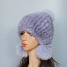 НОВАЯ шапка из натурального меха норки, женская шапка ручной работы, модные зимние головные уборы