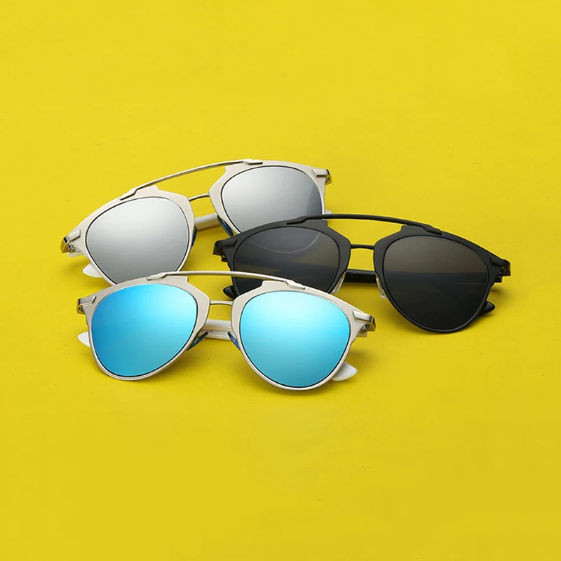 Для женщин солнцезащитные очки в стиле ретро Винтаж стимпанк Для женщин солнцезащитных очков Для мужчин Пластик смесь металла пляж