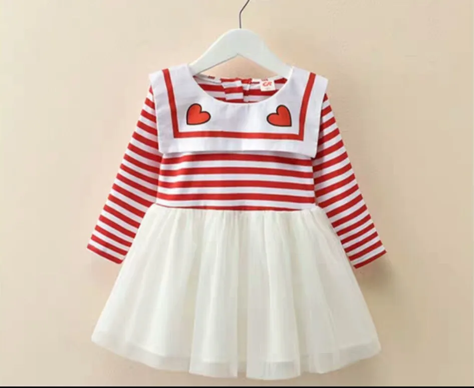 

Spring fashion casual stripe stitching gauze skirt 1886353130