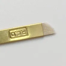 50 шт./партия PCD 14 штифтов Иглы для татуировки конические микроблейдинг иглы для перманентного макияжа ручная Татуировка бровей ручка