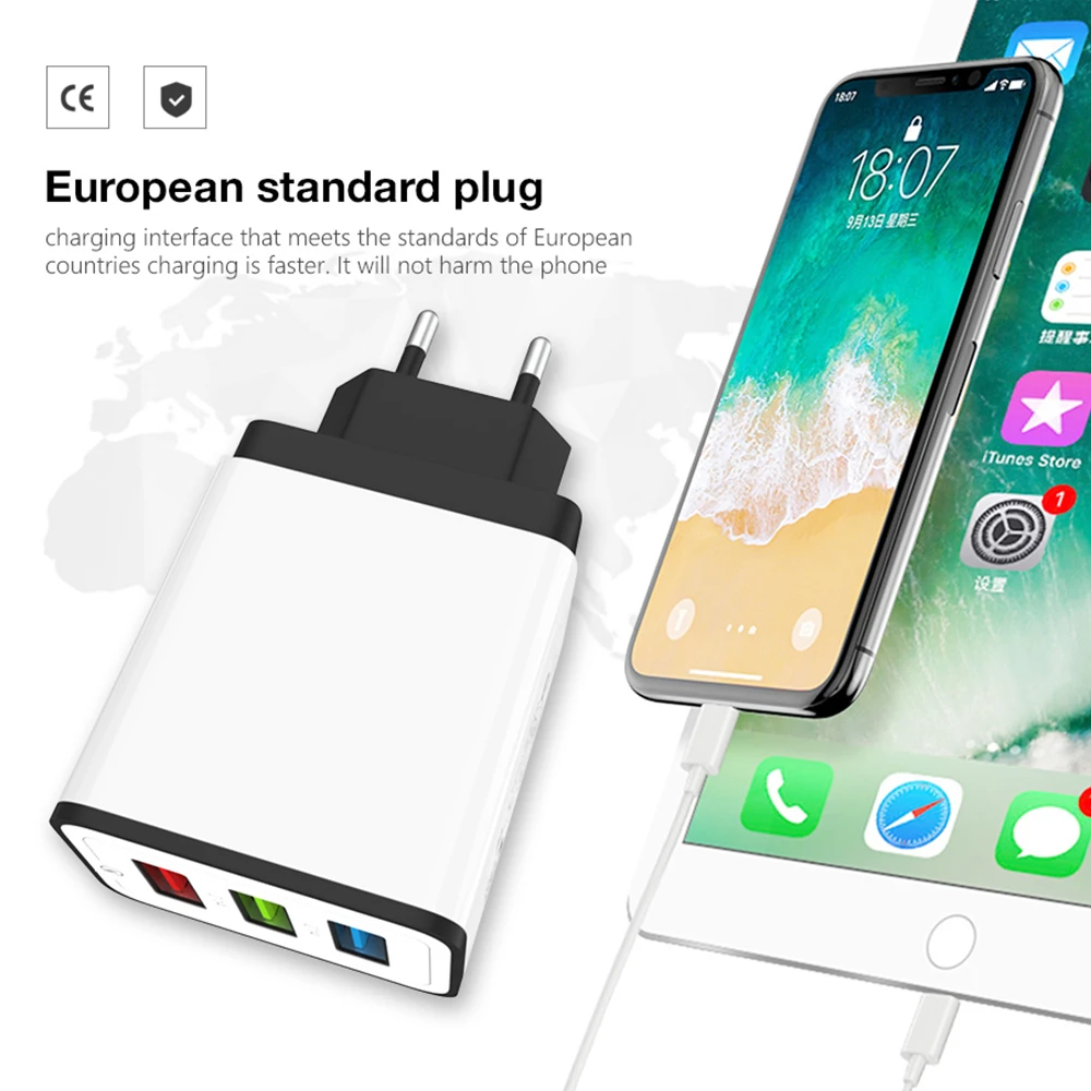 5V3A 3U/2U/1U USB зарядное устройство EU адаптер traverl для apple phone samsung xiaomi huawei micro usb