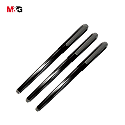 M& G 0,5 мм цветная шариковая гелевая ручка для школы, канцелярские принадлежности, офисные принадлежности, черная синяя деловая ручка, простой стиль - Цвет: 3 pcs black ink