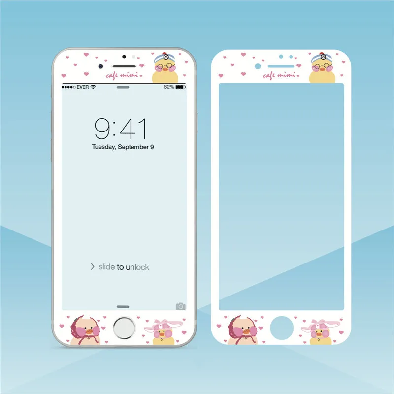 Милое Защитное стекло для iPhone 8 plus 7 мультяшное закаленное 6 s 3D защита экрана с