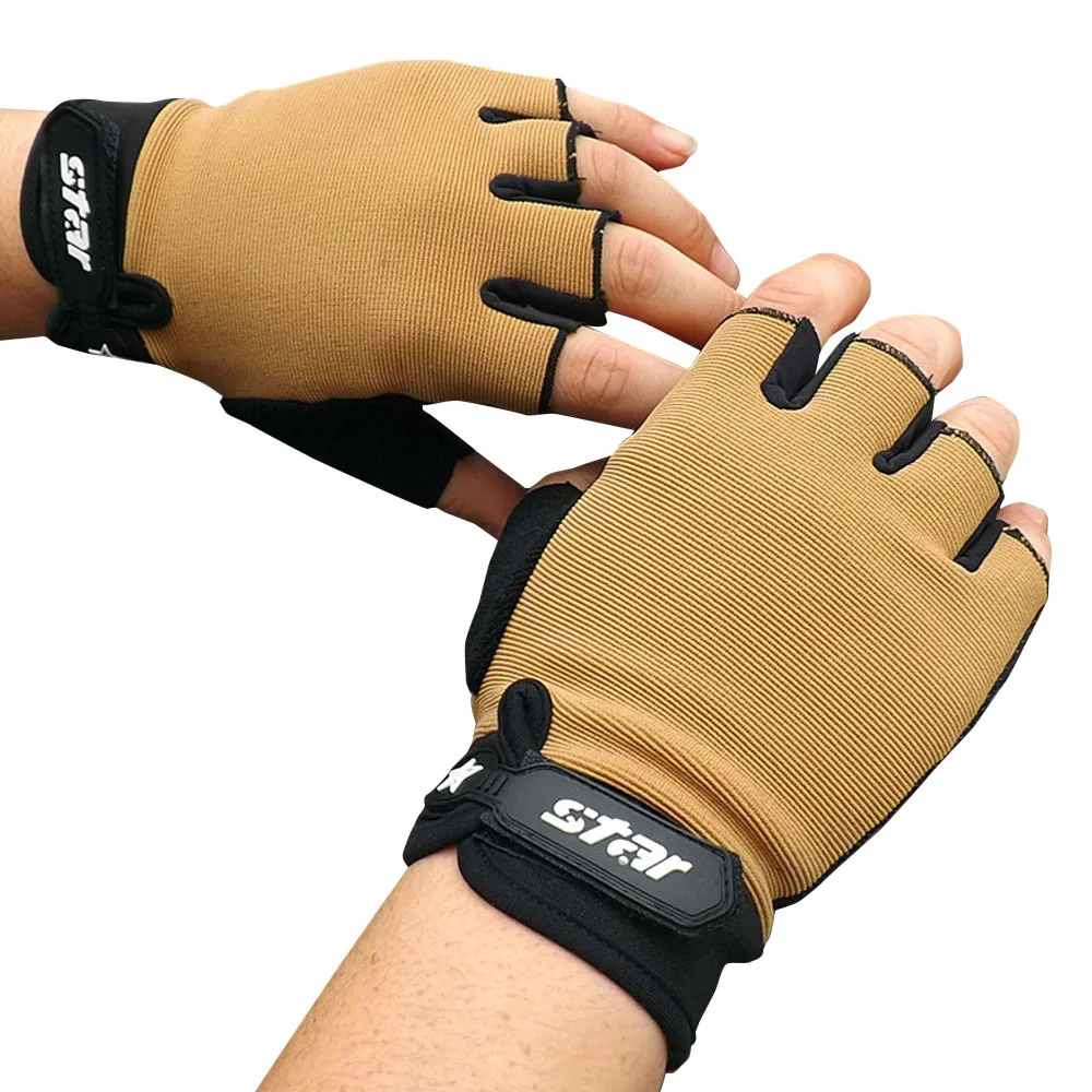 Камуфляжные мужские и женские спортивные тактические перчатки с полупальцами, противоскользящие перчатки для вождения, велоспорта, тренажерного зала, фитнеса, тяжелой атлетики