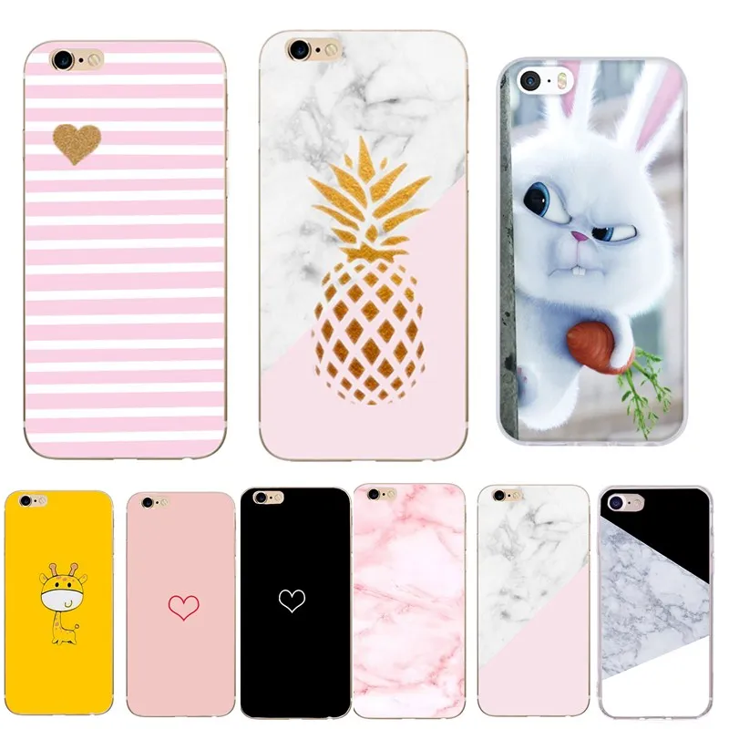 

Pineapple Case For Iphone 6 S Phone accessories Pattern Fundas Soft Silicon Cover For iphone 6 7Plus 8Plus 5 5se se iphoneX case