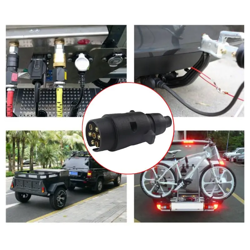 

Durable 12V 7 Way Round Standard European Car Plug Connector Plastic 7 Pin Socket Plugs For RVs Trailer Couplings & Accessories
