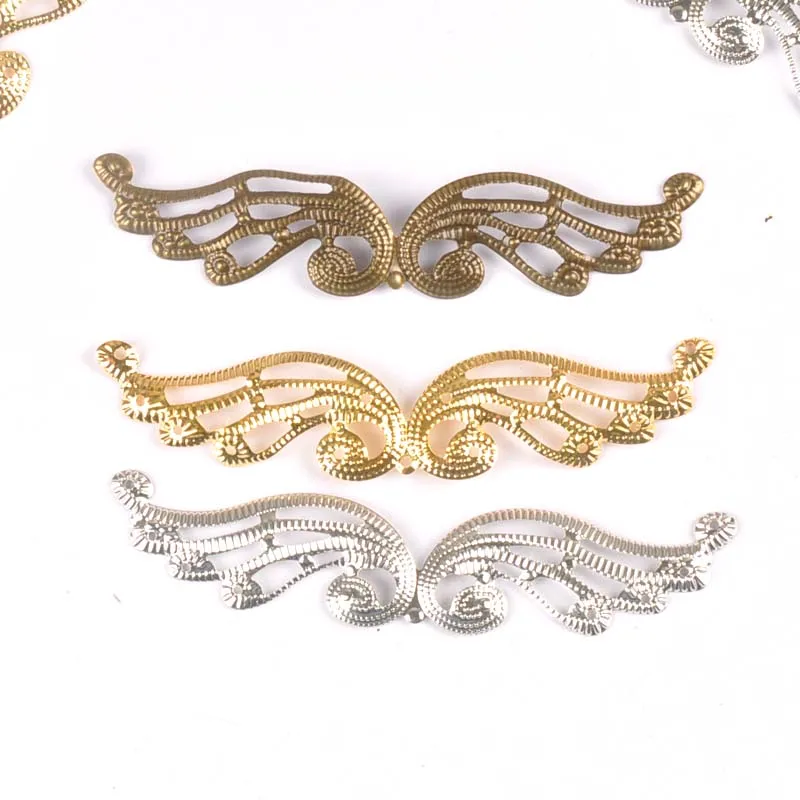 

10pcs mix Filigree Wing Wraps Connectors Metal Crafts Gift Decoration DIY Findings Scrapbooking craft ykl0743