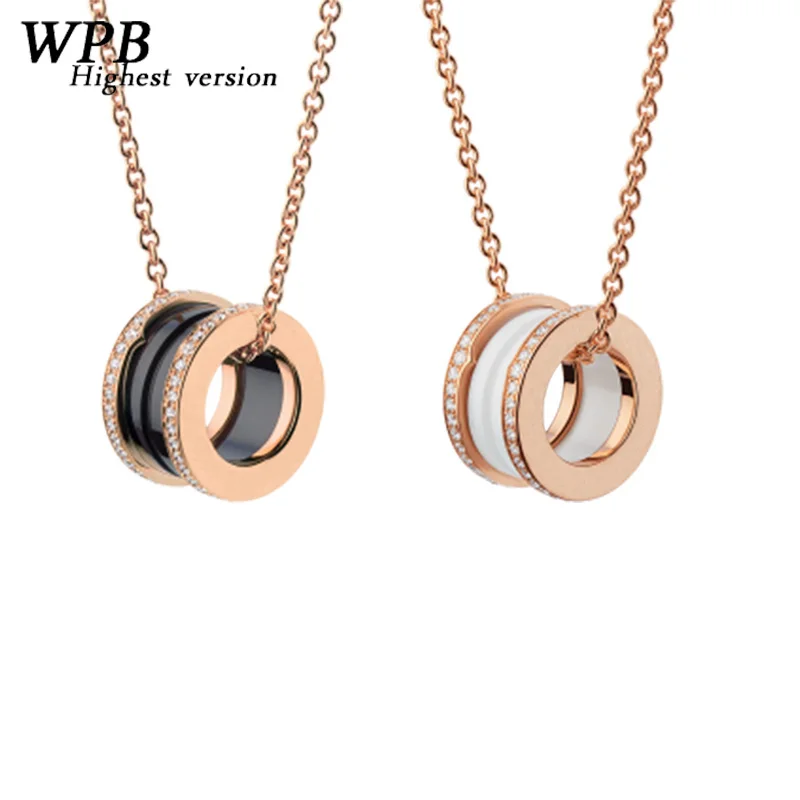 

WPB Highest version 925 silver Roman classic charm necklace Original ceramics goddess clavicle necklace