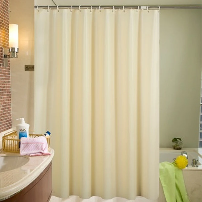 PEVA Shower Curtains Thicken opaque Bath curtain Waterproof mould proof Bathroom Curtain Beige