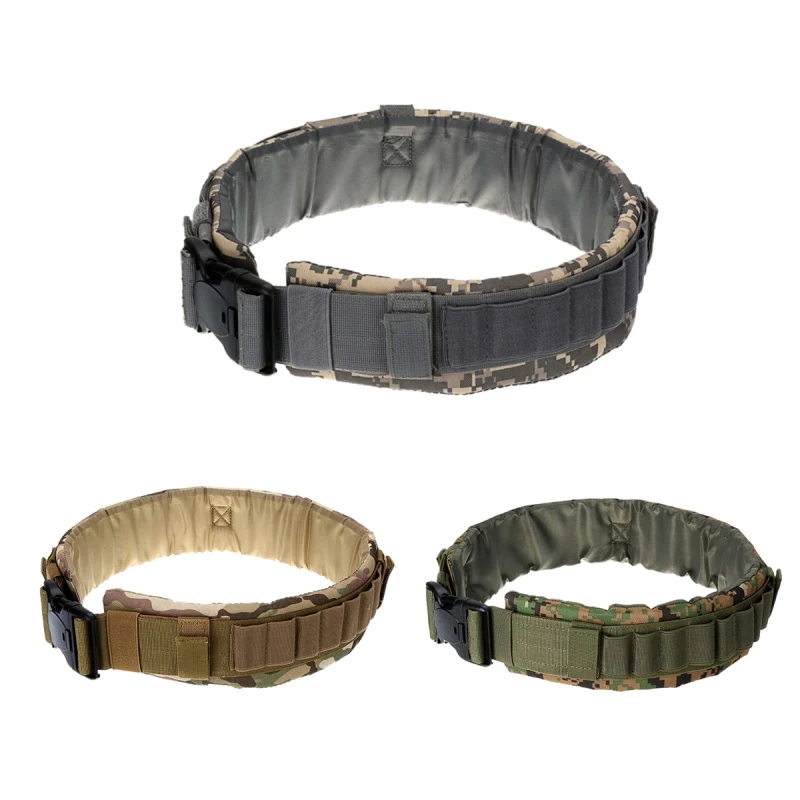 

camouflage field nylon webbing Hunting 12/16 Gauge Ammo Belt Shooting Cartridges Holder 24 Rounds Gun Accessories