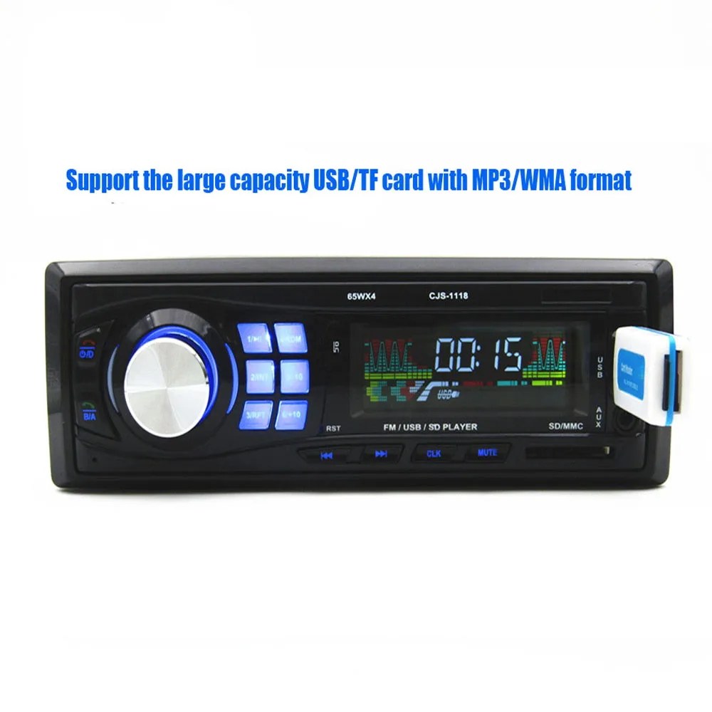 Автомагнитола mp3 плеер Bluetooth FM стерео с дистанционным управлением USB/SD/порт 1 DIN