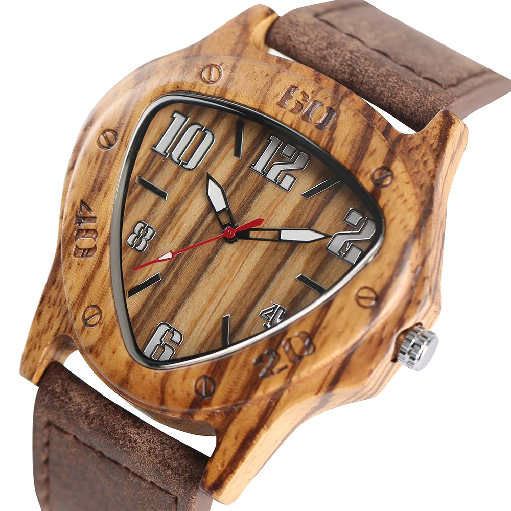 YISUYA Handmade Bamboo Wood Wrist Watch Inverted Triangle Case Sport Men's Watches Nature Wooden Timber Clock Relogio Gift Bag 1 (49)
