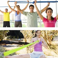 5pcs/lot 2016 NEW 1.2m Elastic Yoga Pilates Rubber Stretch Exercise Band Arm Back Leg Fitness thickness 0.35mm same resistance