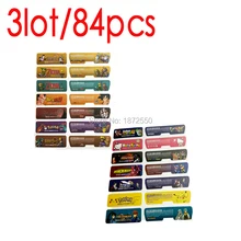 3 лот/84 шт. multi часть игры тема Стикеры этикетки игровой набор В виде ракушки Уплотнители этикетки палку для gameboyadvance консоли цвет Advance карман