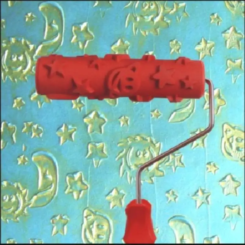 

DIY Pattern Rubber Roller Wall Decoration Art Paint Wall Embossing Roller