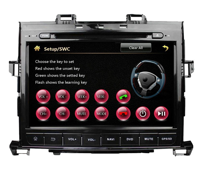 Sale 9" in-Dash Car DVD player with GPS navigation BT/TV USB SD,audio Radio stereo,car multimedia headunit for TOYOTA Alphard 2007 5