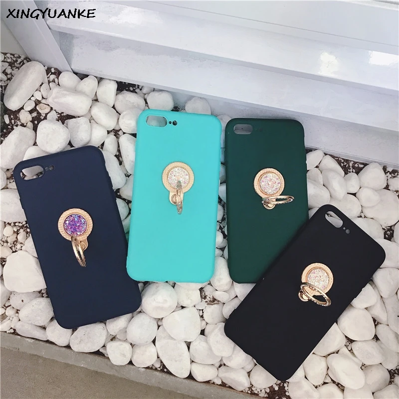 XINGYUANKE 3D блеск кольцо чехол для huawei P9 Lite случае роскошный алмаз стенд G9 мягкий