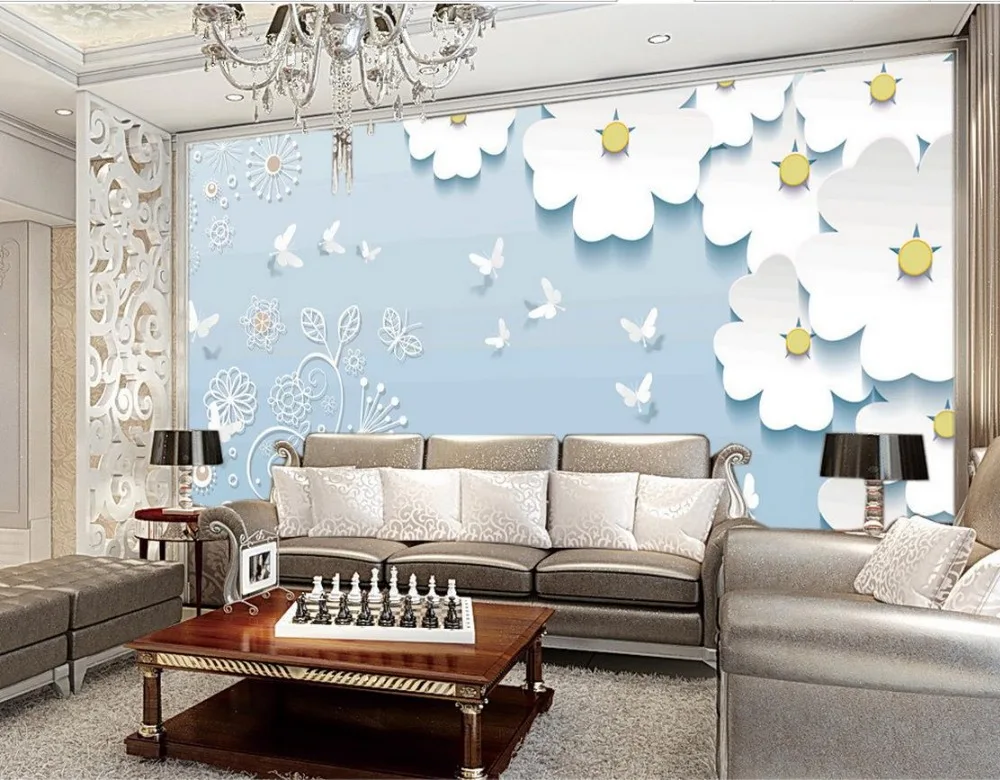 customized wallpaper for walls custom 3d wallpaper Daisy European style