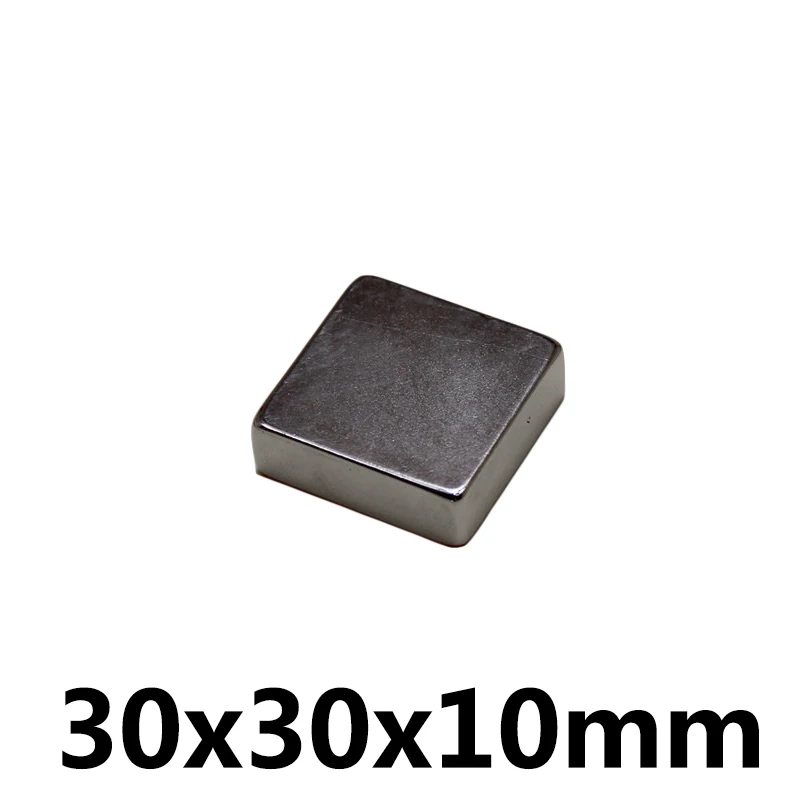

1pcs Neodymium magnet 30x30x10 Rare Earth Strong block permanent 30*30*10mm fridge Electromagnet NdFeB nickle magnetic square