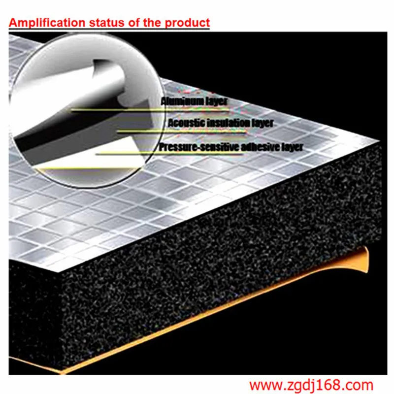 1Pcs Aluminum Foil Car Body Sound Deadener Heat Insulation Deadening Mat Soundproof Material