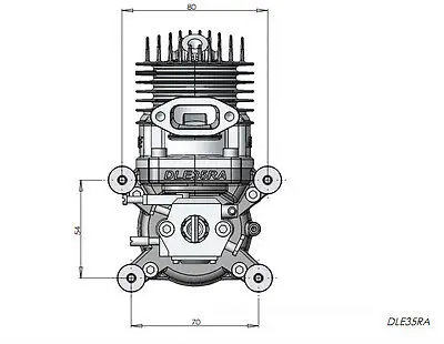 Новый бензиновый двигатель DLE DLE35RA задний выхлоп 35 куб. См для модели самолета RC с