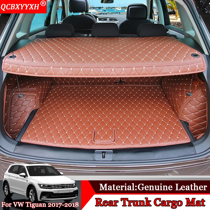 Car-styling Car Floor Mat All Leather Tray Carpet Cargo Liner Custom Fit Car Trunk Mat Carpet For Volkswagen Tiguan 2017 2018