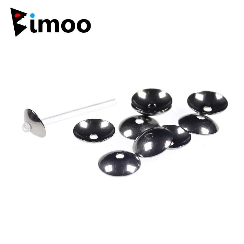 Bimoo 10 قطع 2 ملليمتر النحاس أنبوب ذبابة ربط مخروط القرص Tubefly رئيس ربط المواد البلاستيك يطير الرئيسي أنبوب السلمون الفولاذيه الصيد الطعم