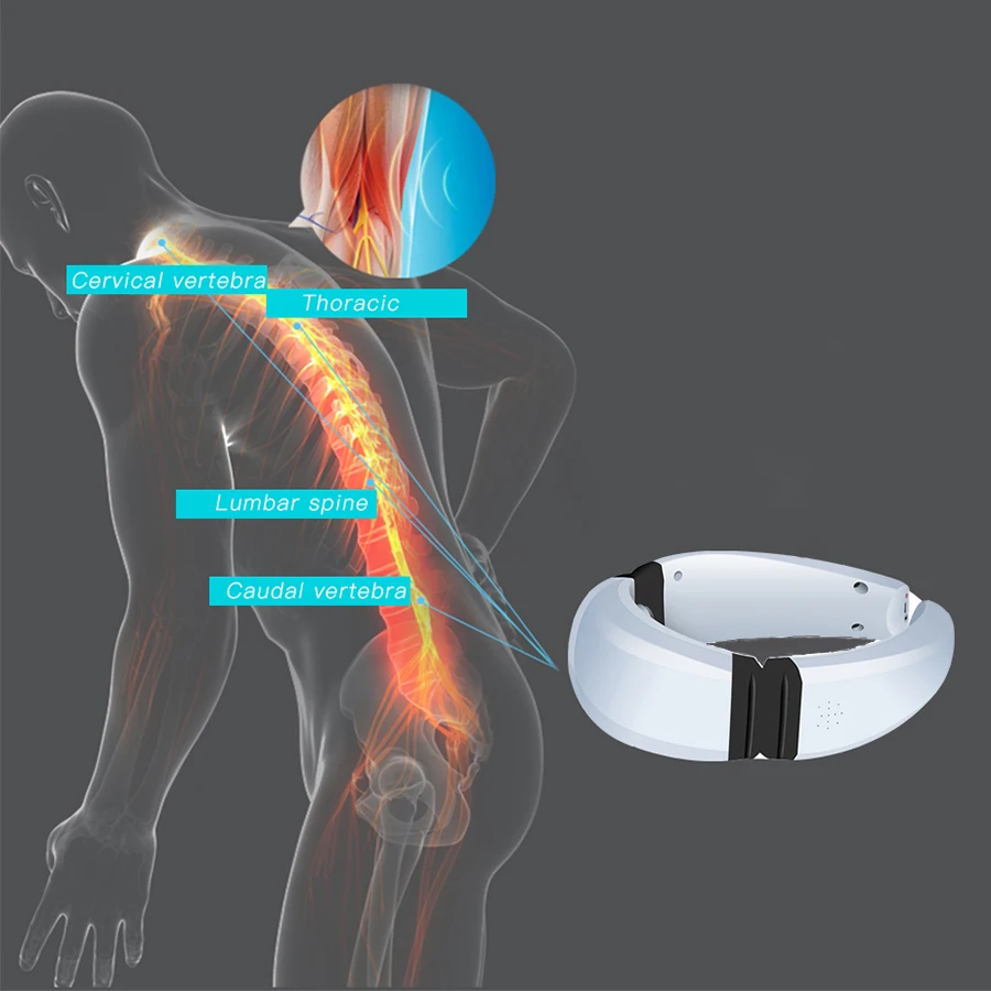 Massager da Garganta Cuidados de Saúde Alívio de Recarga Acupuntura Elétrica Aquecimento Terapia Vértebra Cervical Magnética 9 Instrumento Da Massagem Da garganta