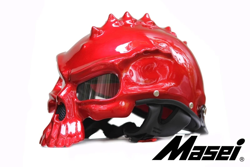 Masei, 15 цветов, 489, двойное использование, Череп, мотоциклетный шлем, Capacete Casco, новинка, Ретро стиль, мотоциклетный шлем, половина лица, шлем