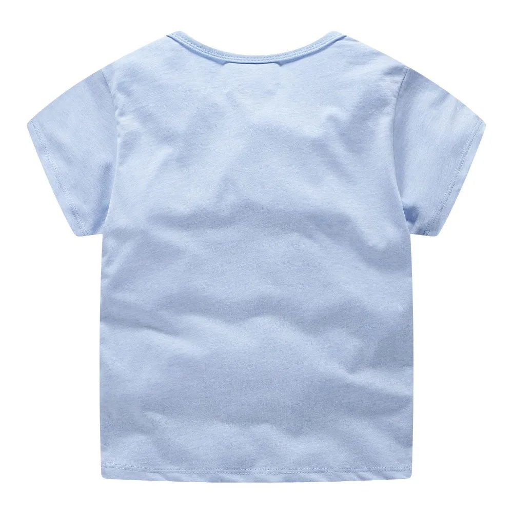 В году, Новые Фирменные летние качественные хлопковые футболки с О-образным вырезом для мальчиков от 2 до 7 лет топы, рубашки