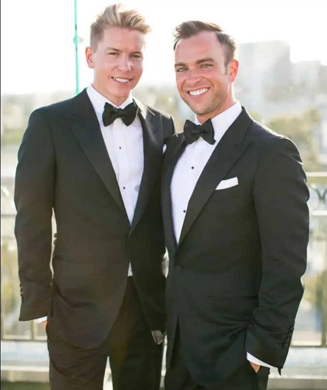 

Jacket+Pants Custom Made Men Suits Slim Fit Black Luxury Male Blazer Wedding Suit For Groom Men Tuxedo Business Men Party Suits