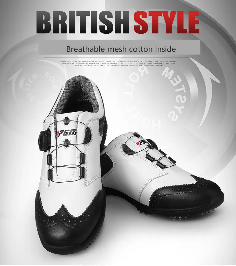 Pgm golfe sapatos dos homens conveniente confortável